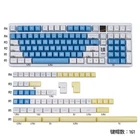 SA Profile Doubleshot PBT + PC Blue White Sea Salt Ice Cream Keycap Set