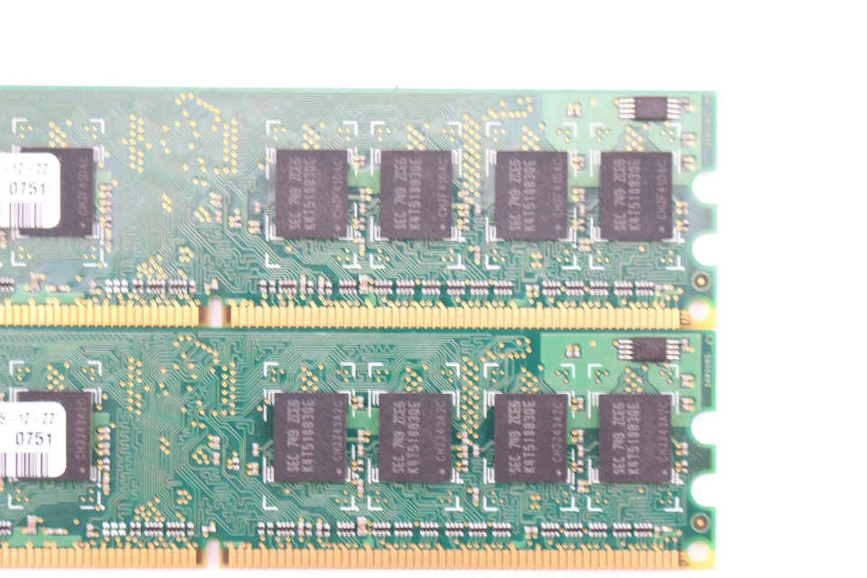 (2) Samsung 512MB PC2-5300U DDR2 RAM Lot 2 Desktop Memory M378T6553EZS 1Rx8 CL5 - Image 3 of 4