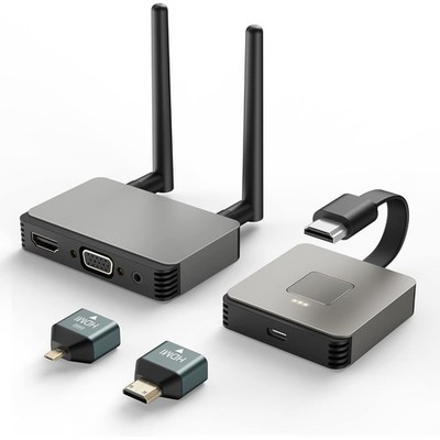 4K Wireless HDMI Transmitter and Receiver, Wireless HDMI Adapter 0.1s Latency