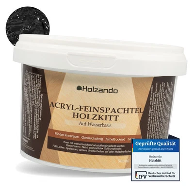 HOLZANDO Acryl Holzkitt Feinspachtel Füllstoff Holzspachtel geruchsfrei Wasserbasis 5Kg