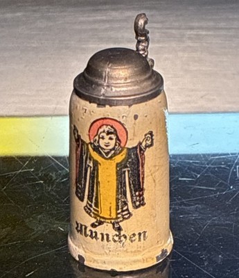 Miniature Munich Beer Stein Ornament Souvenir (München  Münchner Kindl ) German