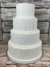 Wedding Cake, Fake 4 Tier Rustic Style Cake, Anniversary Display Cake Prop Cake
