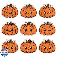 Alynta Halloween Pumpkin Stickers - 600Pcs 1.5 Inch Holographic Waterproof Pu