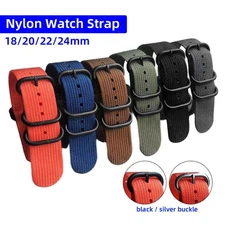 Factory Direct One Piece Loop Nylon Watch Strap Band 18mm 20mm 22mm 24mm Sport