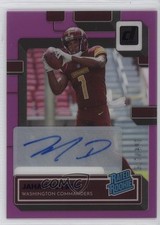 2022 Panini Clearly Donruss Rated Rookie Purple /175 Jahan Dotson #60 Auto 1k54