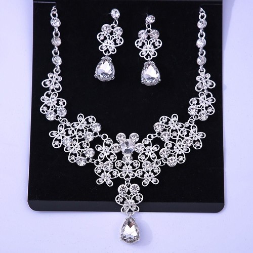 Earrings Set Korean Style Jewelry Crown Jewelry Set Bridal Wedding Jewelry Set - Picture 11 of 12