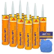 MasterSeal NP1 Stone 10.1oz Polyurethane Sealant- Pack of 12 with Gloves. One...