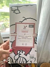 Pottery Barn Holiday christmas Disney Snoopy sheet crib baby toddler gift Heart