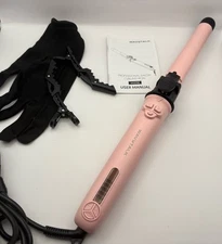 Wavytalk 1 Inch Automatic Rotating Curling Iron - Pink