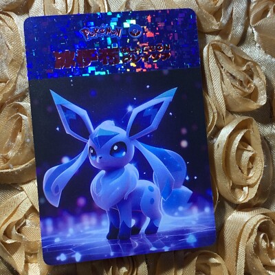 Glaceon Eevee Evolution Favorite Pets Anime Goddess ACG Waifu Holo Card Gem