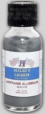 Alclad 1oz. Bottle Airframe Aluminum Lacquer - Hobby and Model Lacquer Paint