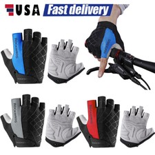 ROCKBROS Motorcycle Gloves Half Finger Breathable Gel Pad Mountain Bike Gloves