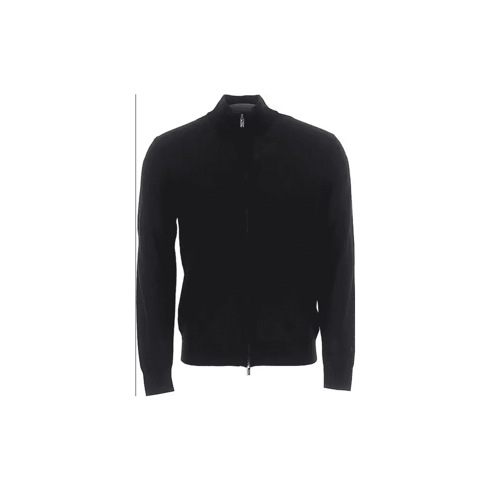 Emporio Armani Zip Up Cotton Knit Cardigan UK