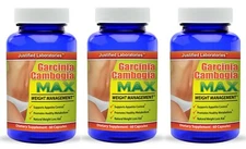 Pure Garcinia Cambogia 1300 MG Extract 60% HCA 3 Pack