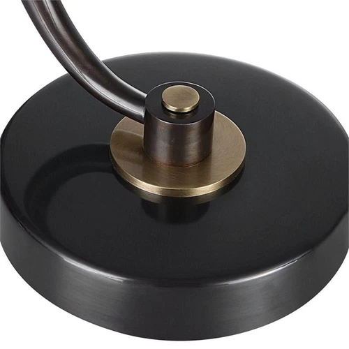 Uttermost Waveney Iron Metal and Crystal Drink Table in Bronze - Picture 5 of 8