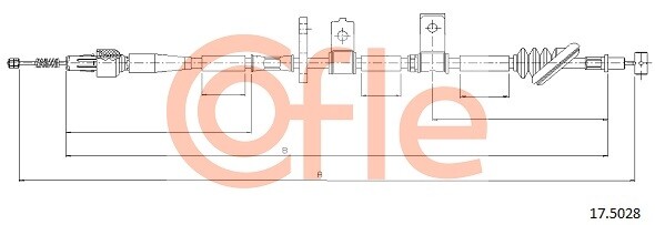 Cofle Handbremsseil Hinten, Rechts FüR Suzuki OE 5441065D00000-image