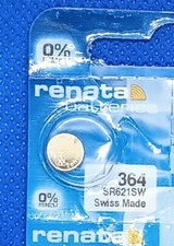 1 Piece 364 SR621SW Batteries by Renata Exp. 05/2028 FREE SHIPPING