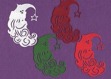 SANTA 3 Christmas die cuts scrapbook cards