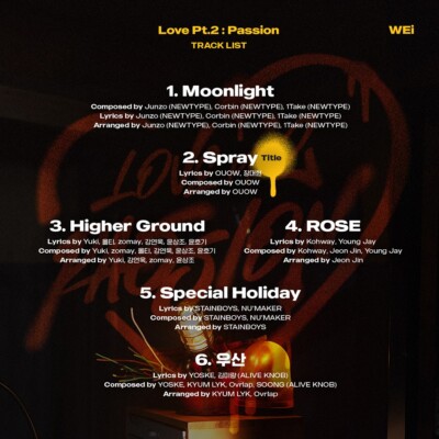 WEi 5th Mini Album Love Pt.2 : Passion 3Ver SET CD+P.Book+Lyric+P