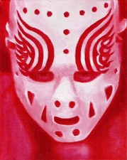 MASKED WING hockey detroit red wings art limited signed print 8.5x11  #1/100