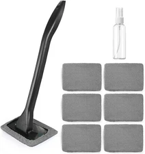 6PCS Windshield Cleaning Tool Car Window Cleaner with 5 Reusable and Washable Mi