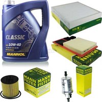 Motor-ÖL 5L Mannol Classic 10W-40+MANN-FILTER Filterpaket FüR Skoda Roomster 5J