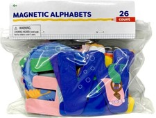 Large 3" Magnetic Alphabet Letters 26 Ct Set Multicolor Design Characters A-10