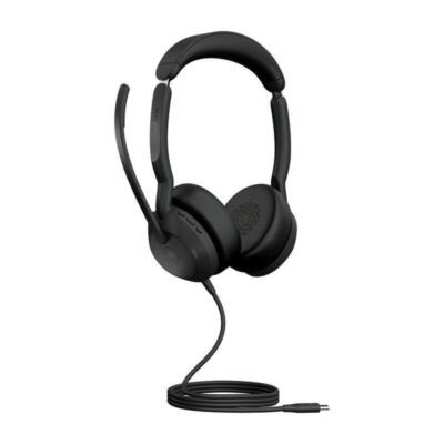 Jabra Evolve2 50 Stereo USB-C Wired On-Ear Headset, MS Teams - Schwarz
