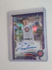 2021 BOWMAN RILEY THOMPSON 1ST BOWMAN AUTOGRAPH PURPLE SP#241/250-CUB HURLER