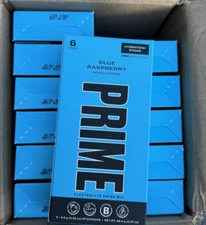 Prime Hydration + Sticks Blue Raspberry 72 Sticks Total Lot of 12 check BB!