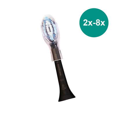 2-8 Pack Philips Sonicare Smart G3 Gum Care Brush Head | Black | No Box