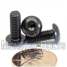 #10-32 Button Head Socket Cap Screws, Alloy Steel w/ Black Oxide, US SAE Fine