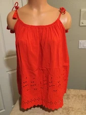 Ann Taylor LOFT Dark Orange Eyelet Halter Top. Size Small. NEW.
