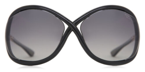 Tom Ford FT0009 Whitney Sunglasses Shiny Black Polarized Gray 64mm - Afbeelding 1 van 6