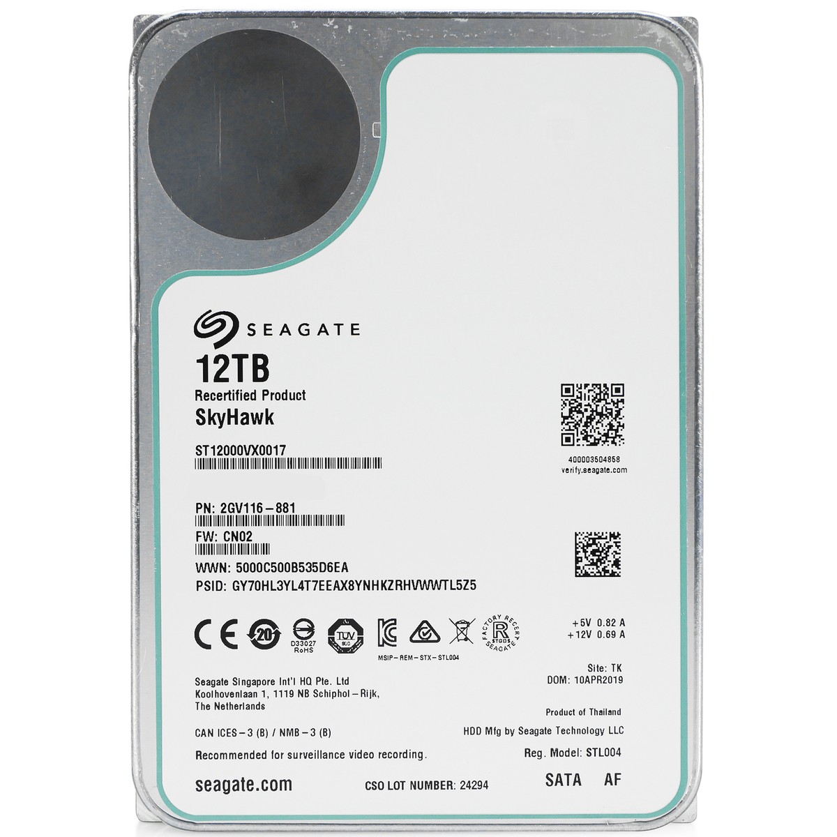 ピ*ಣ様 Seagate Skyhawk 12TB ST12000VX0007 Amazon.com: Seagate Skyhawk 12TB Surveillance Internal Hard