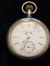 Elgin National Watch Co. Pocket Watch 1894 7 Jewel Swing Out Case CUSTOM DIAL