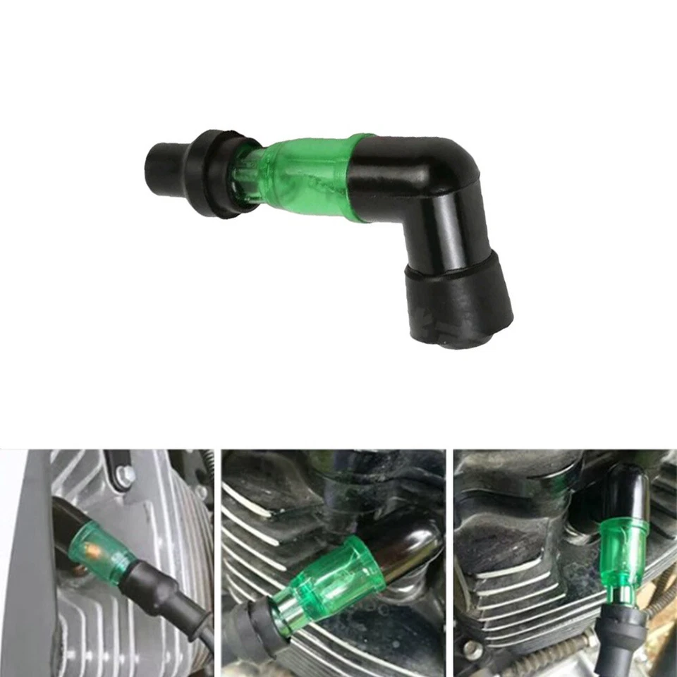 Accesorios universales para moto 90 grados intermitente tapa bujía piezas de encendido Foto 4 de 4
