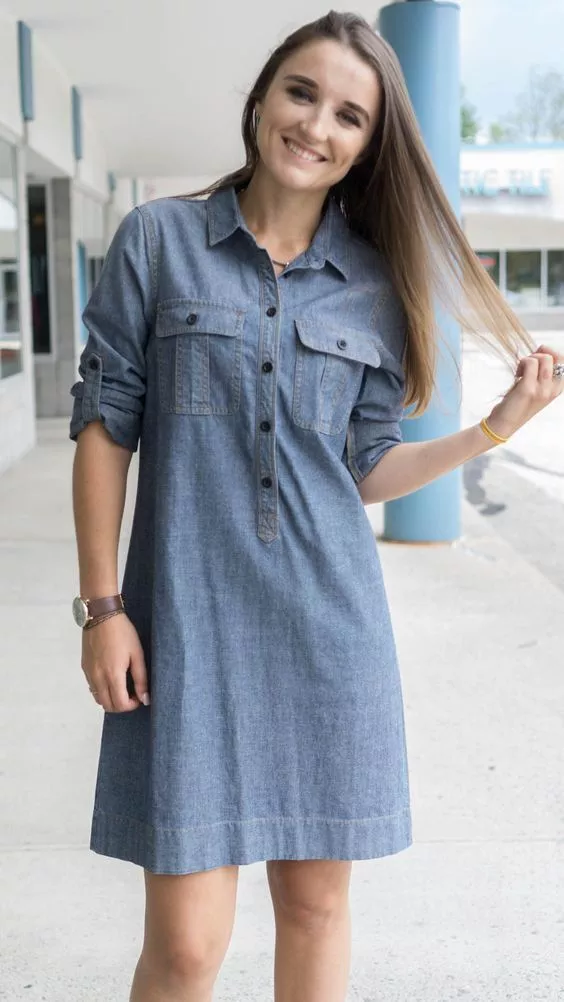 J crew sale denim dress