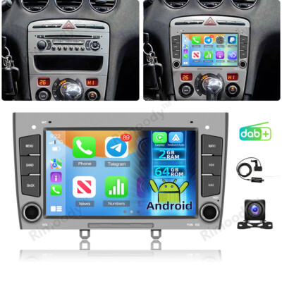 DAB+ Autoradio Für Peugeot 308 408 308SW RCZ Carplay Kamera Android 15 2G+64GB