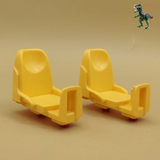 Playmobil 4310- X2 yellow seat-chair-passenger plane-passenger cabin