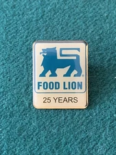 FOOD LION 25 Years Employee Service Award Lapel Hat Pin