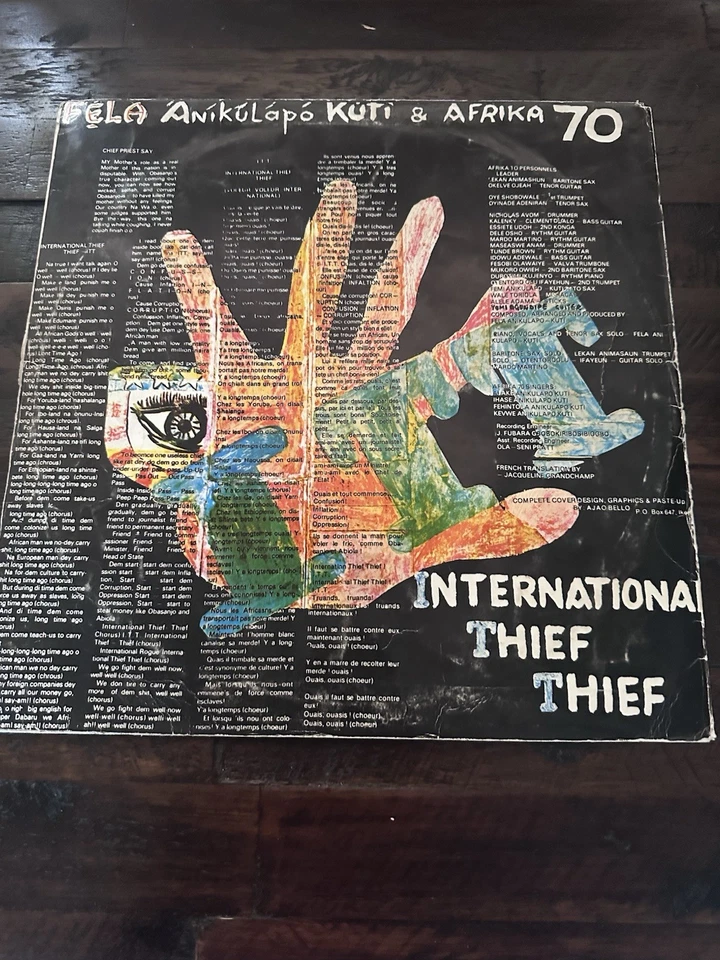 Fela- I.T.T. International Thief (KALP 002, 1980 Nigeria Original LP, NM/VG++) - Image 2 of 4