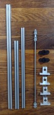 10mm, 8mm O.D. Hardened Rod Linear Shaft + 4x Stand Up Linear Shaft - used parts