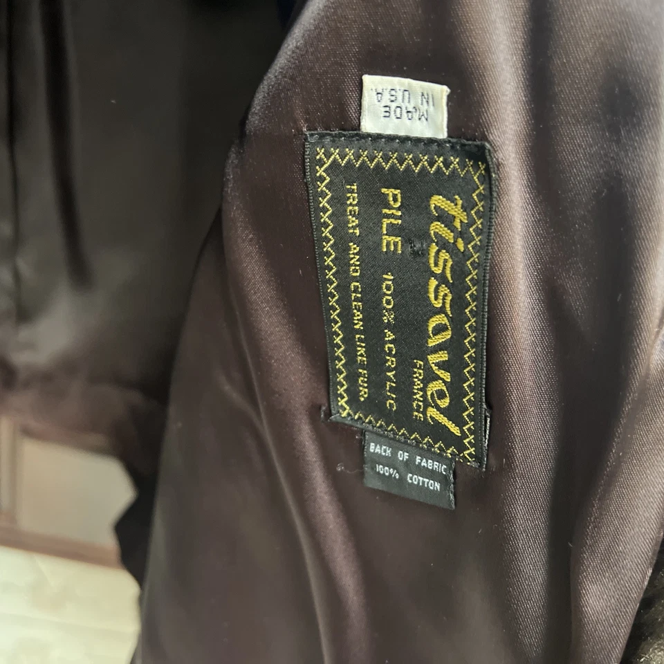 Chaqueta de Piel Tissavel Francia Color Marrón Oscuro Talla M Foto 4 de 4