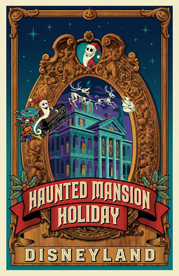 Haunted Mansion Holiday Jack DISNEYLAND Attraction Zero Poster GLOSSY 11X17