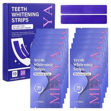 Teeth Whitening Strips, Purple Pap Formula, 20 Strips/10 Treatments Hydrogen p