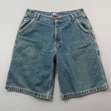 Vintage Mecca USA Baggy Denim Carpenter Shorts Mens 38 Blue Hip Hop Skater Y2K