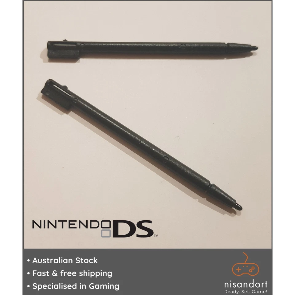 2x Nintendo DS Original/Phat Stylus Black (NTR-004) - post - Aust seller