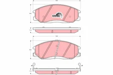 GDB3244 TRW Brake Pad Set, Disc Brake for Acura, Hyundai, Sangyong