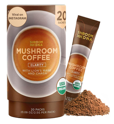 ShroomDNA Mushroom Coffee Blend with Chaga & Lion's Mane | Instant Focus